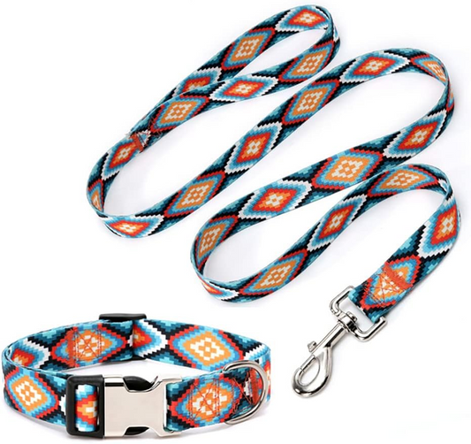 Durable Quick Release Rhombus Dog Collar Petcetera