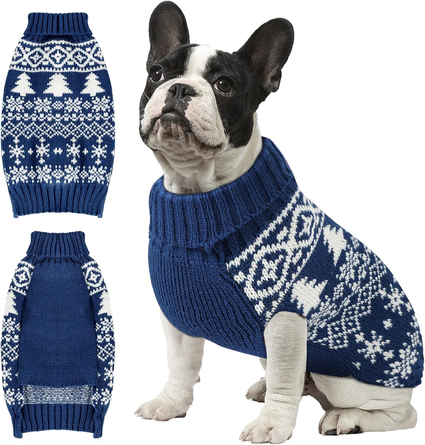 Turtleneck Knit Christmas Dog Sweater Petcetera