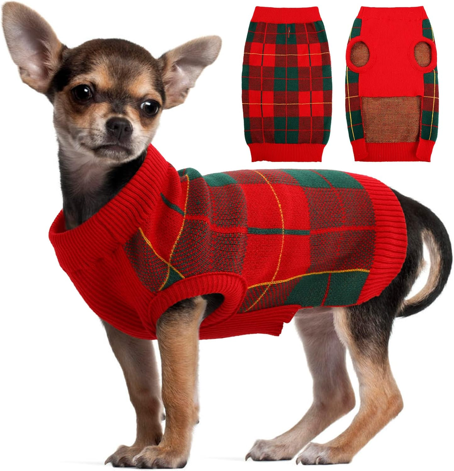 Turtleneck Knitwear Christmas Dog Sweater | Petcetera