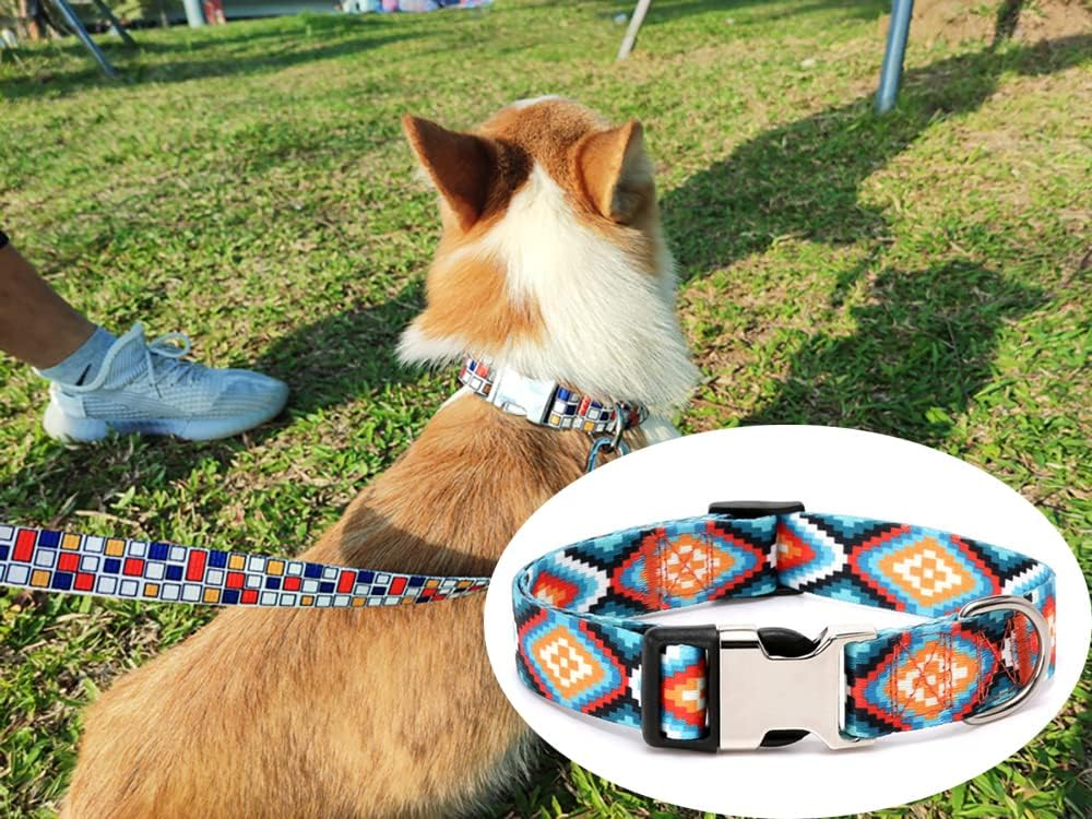 Durable Quick Release Rhombus Dog Collar  Petcetera